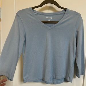 Orvis Women's Blue V-Neck Top